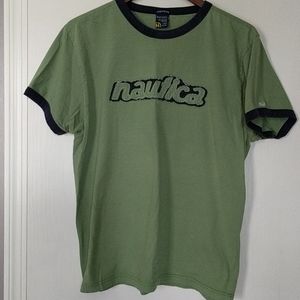 Green/navy Nautica ringer t-shirt